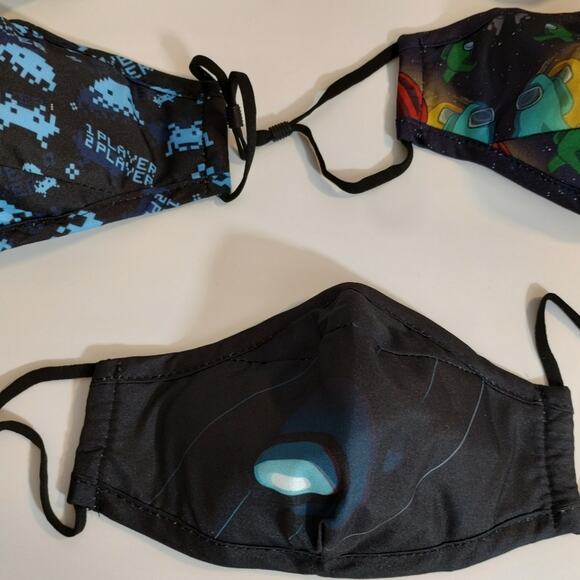 A Among Us Little Kids Boys 5 Count Nose Bridge Strip Adjustable Face Mask New - Picture 7 of 10